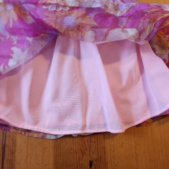 Vintage 60s Pink Chiffon Baby Girl Dress MCM 1960s Handmade Party Formal - Picture 5 of 10